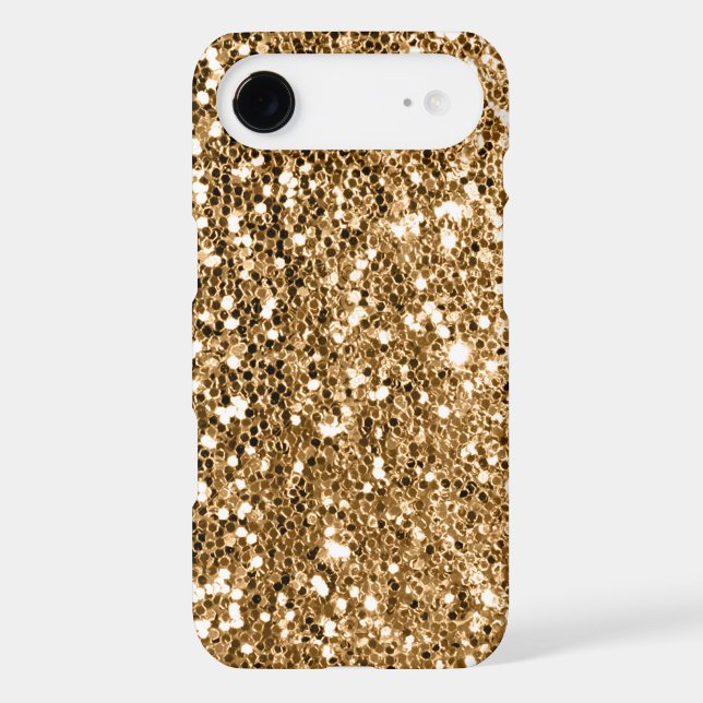 Glitter Look Solid Gold Sparkle Case-Mate iPhone Case (Back)
