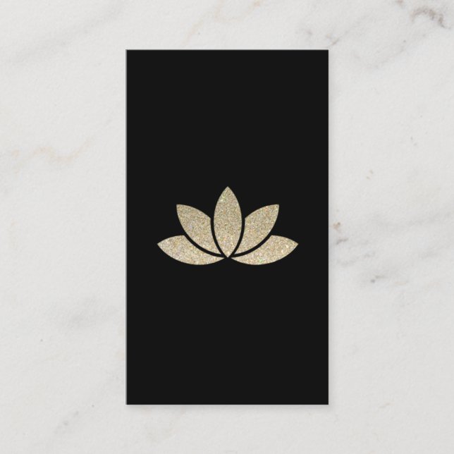 Glitter Lotus Flower Business Card (Front)