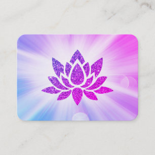 *~* Glitter Lotus Rays Reiki Healing Energy Business Card