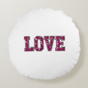 Glitter Love Round Cushion