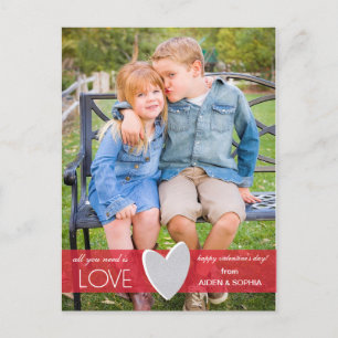 Glitter Love Valentine's Day Postcard