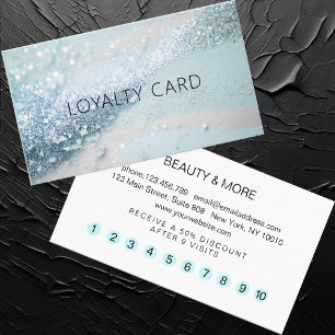 Glitter Loyalty 10 Nails Lashes Beauty Business Card