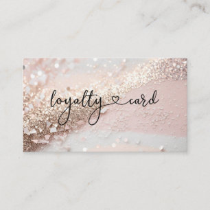 Glitter Loyalty Map 5 Nails Lashes Beauty  Business Card