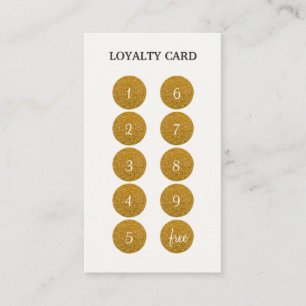 Glitter Loyalty Punch Business Card