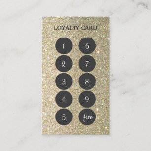 Glitter Loyalty Punch Business Card