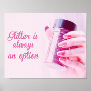 Glitter makes you shine, nail salon decor wallart