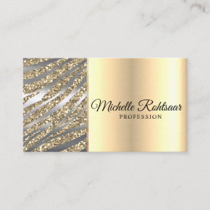 Glitter Makeup Artist Hair Salon Business Card