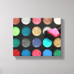 Glitter Makeup Stretched Canvas Print
