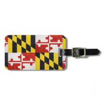 Glitter Maryland flag customisable luggage tag