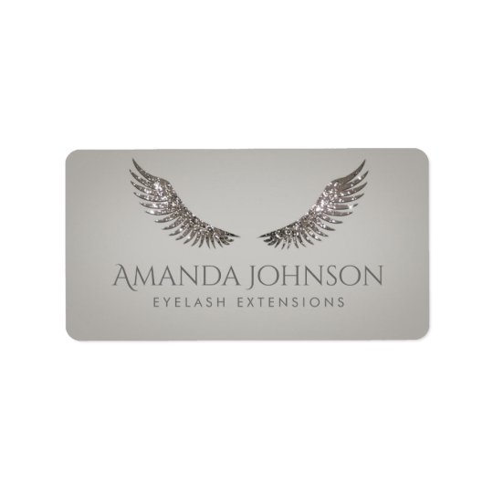 Glitter Mascara Eyelash Extensions Luxurious Label Address Label