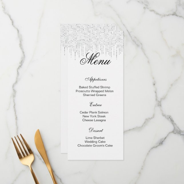 Glitter Menu Card (Front/Back In Situ)