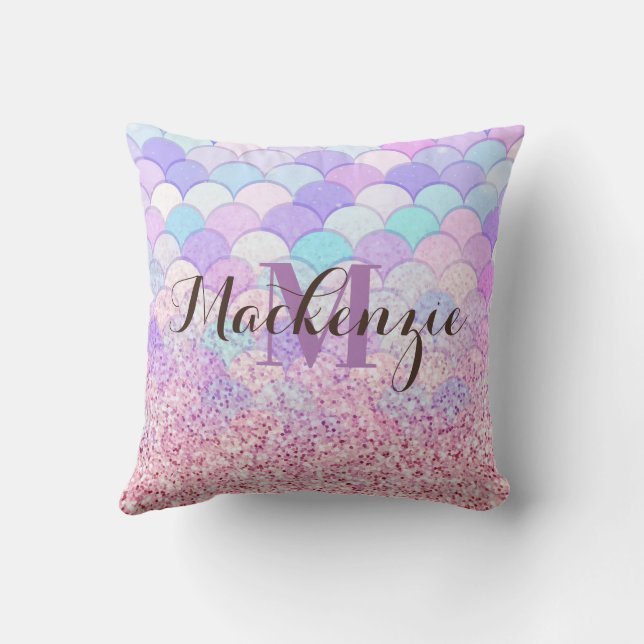 Glitter Mermaid Cushion (Back)