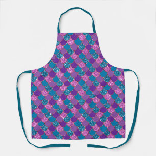 Glitter Mermaid Design Aprons For Women