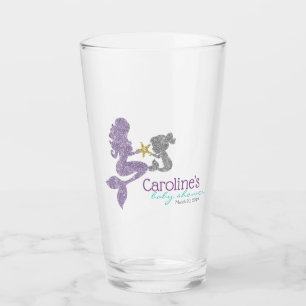 Glitter Mermaid Glass Tumbler Party Favour