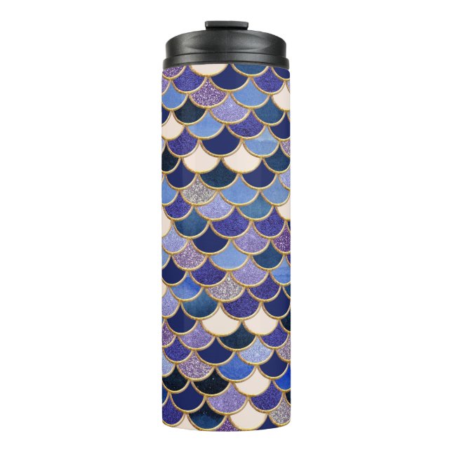 Glitter Mermaid Scales Thermal Tumbler (Front)