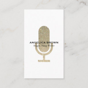 Glitter Microphone Business Card