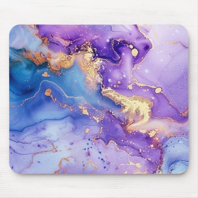 Glitter Minimal Seamless Purple Blue Pattern Mouse Mat (Front)