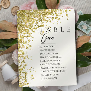 Glitter Minimal Table Number Seating Chart