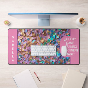 Glitter Modern Opal Holographic Collection Desk Mat