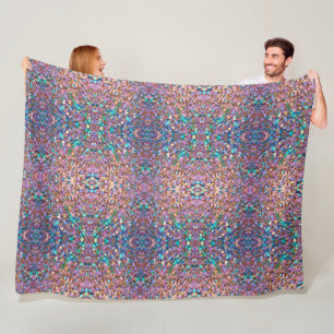Glitter Modern Opal Holographic Collection Fleece Blanket