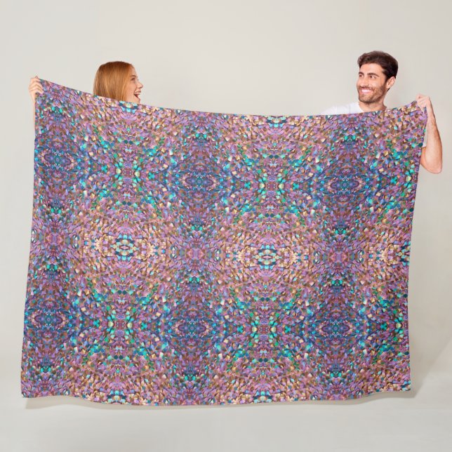 Glitter Modern Opal Holographic Collection Fleece Blanket (In Situ)