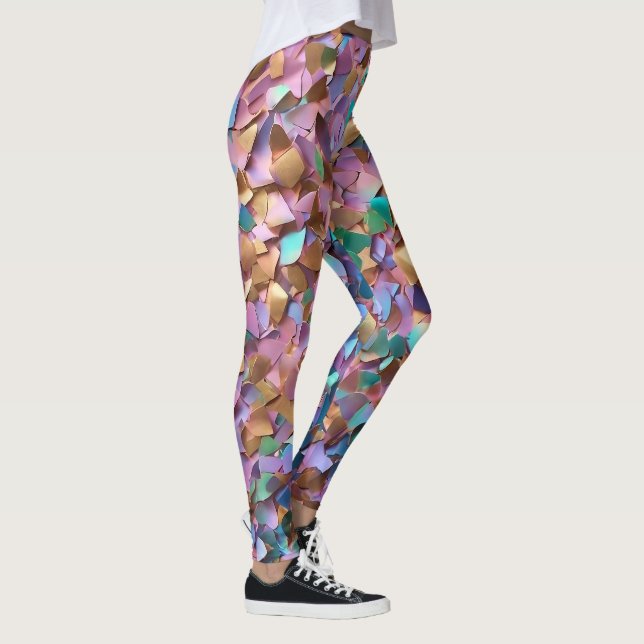 Glitter Modern Opal Holographic Collection Leggings (Right)