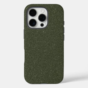 Glitter Moss Green iPhone 16 Pro Case – Customise