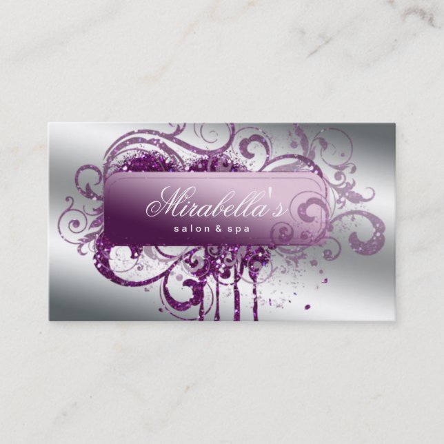 Glitter Nail Salon Appointment Elegant Bling (Front)