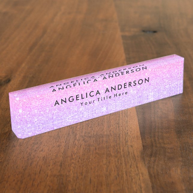 Glitter Nameplate (Side)