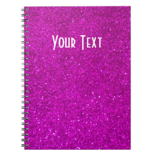 Glitter notebook with faux pink glimmers