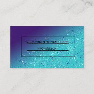 Glitter Ocean Blue Navi Aquatic Business Card