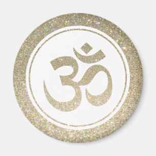 Glitter OM Symbol Fridge Magnet