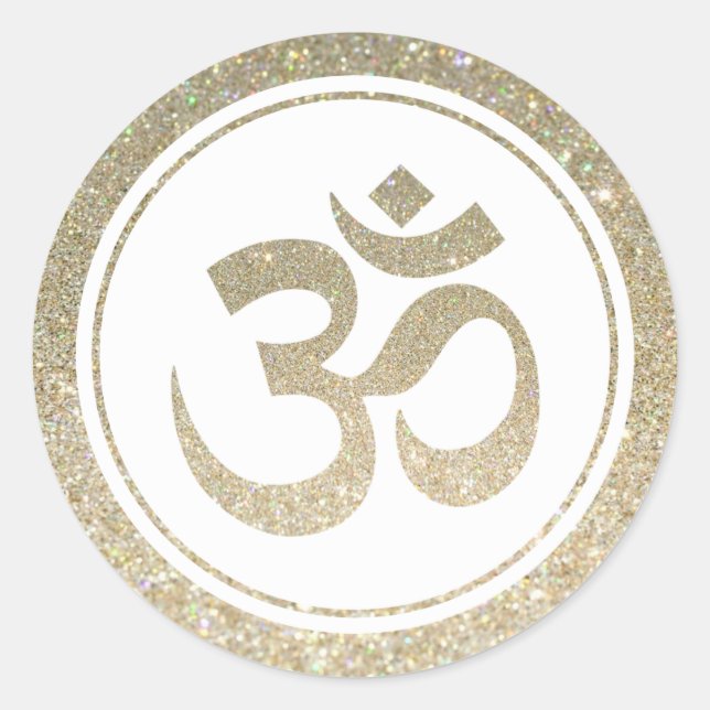 Glitter Om Symbol Sticker (Front)