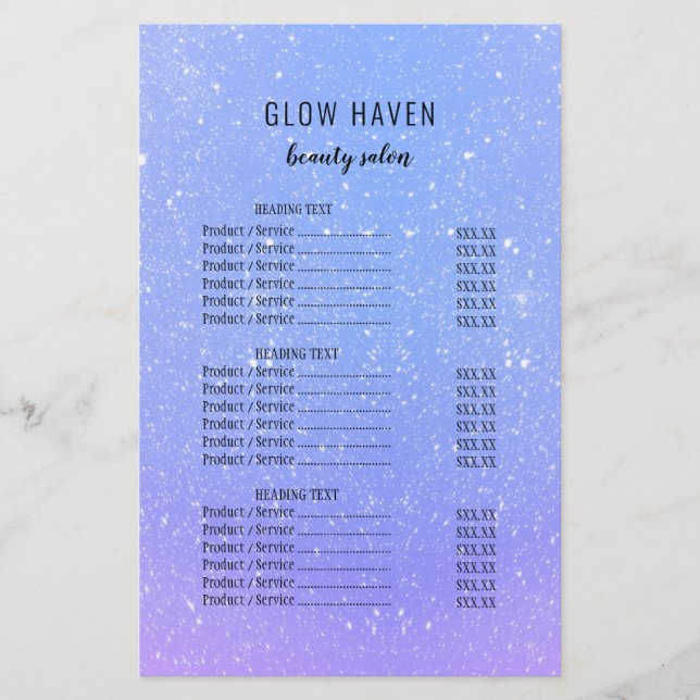  Glitter Ombre Beauty Salon Flyer (Front)