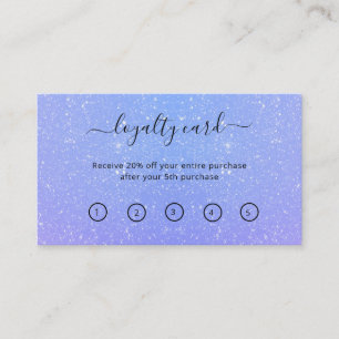  Glitter Ombre Beauty Salon Loyalty Card