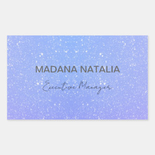 Glitter Ombre Beauty Salon Rectangular Sticker