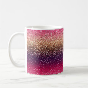Glitter Ombre Pink Gold Coffee Mug
