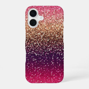 Glitter Ombre Pink Gold iPhone 16 Case