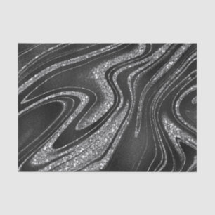 Glitter On Shimmer Black  Tissue Paper