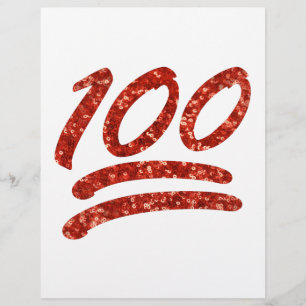 glitter one hundred emoji