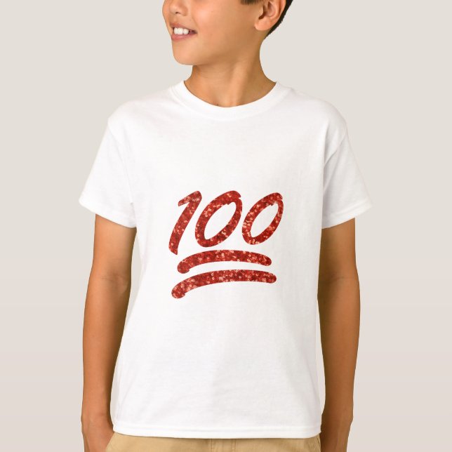 glitter one hundred emoji T-Shirt (Front)