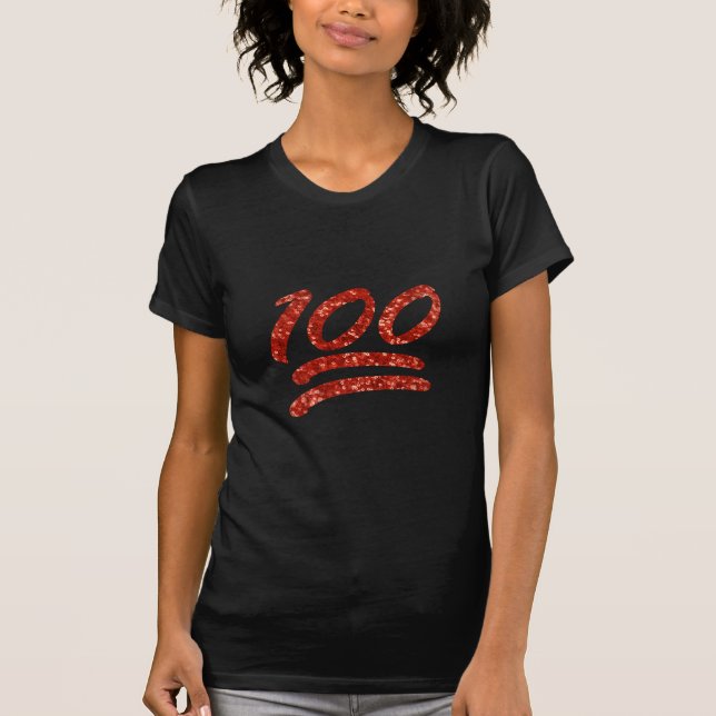 glitter one hundred emoji T-Shirt (Front)