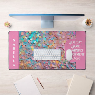 Glitter Opal Holographic Modern Collection Desk Mat