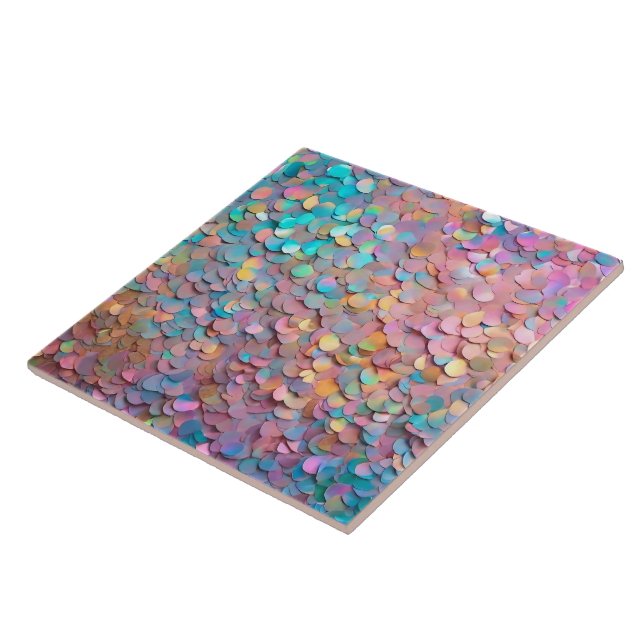 Glitter Opal Holographic Modern Collection Tile (Side)