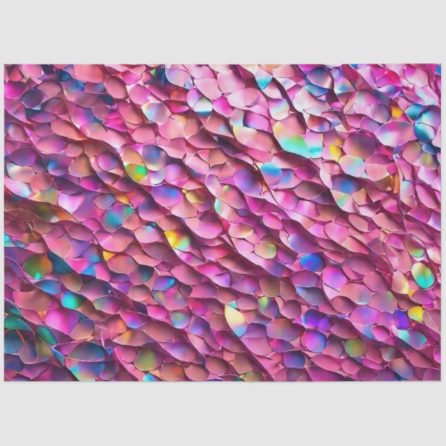 Glitter Opal Holographic Popular Collection Tissue Paper (Front)