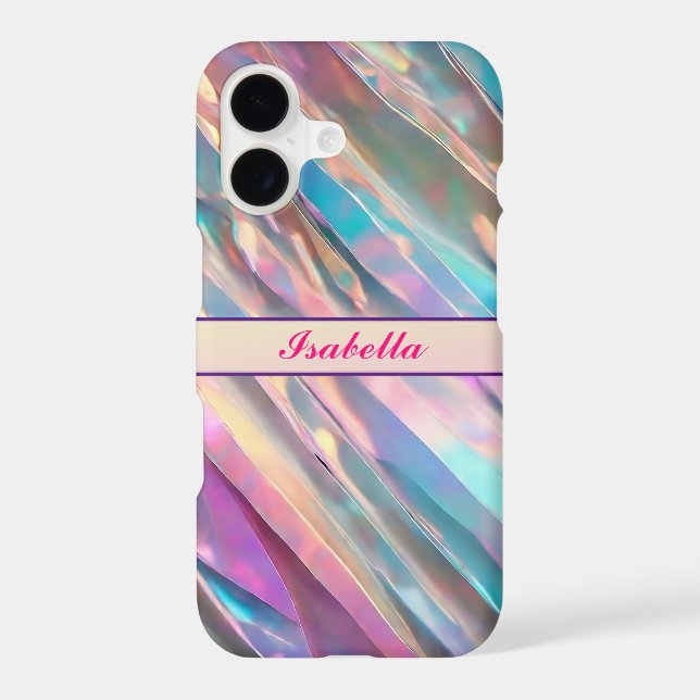 Glitter Opal Holographic Trendy Collection iPhone Case (Back)