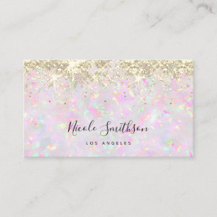 glitter opal mineral  business card