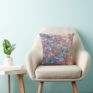 Glitter Opal Modern Holographic Collection Cushion