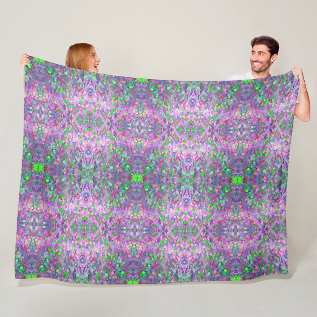 Glitter Opal Modern Holographic Collection Fleece Blanket (In Situ)