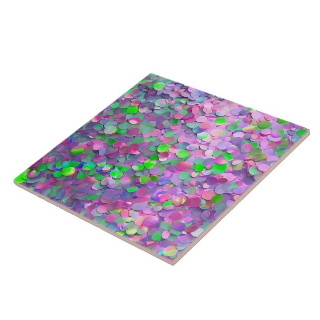 Glitter Opal Modern Holographic Collection Tile (Side)